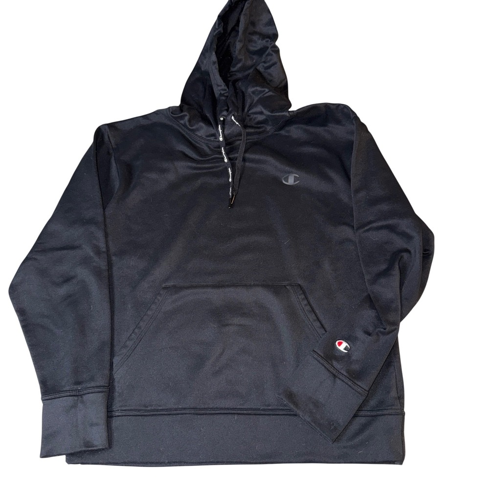 Champion Men Black‎ Hoodie Athletic Sweatshirt Hooded Pullover size medium
